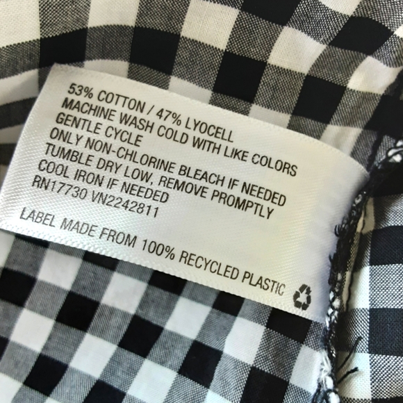 PLUS SZ XL AVA & VIV Black White Gingham V-Neck Bow Flutter Long Sleeve Blouse - Picture 7 of 7